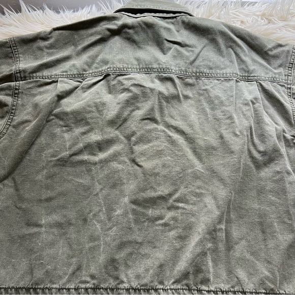Vintage Cabelas Jacket Green Field Outdoors Safari Shacket Shooting Mens XL Tall - Picture 9 of 11